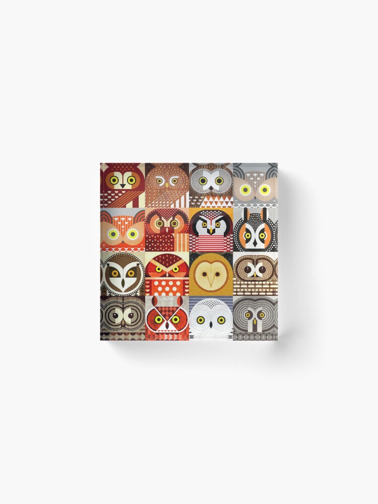 Thumbnail 2 of 5, Acrylic Block, North American Owls designed and sold by scottpartridge.