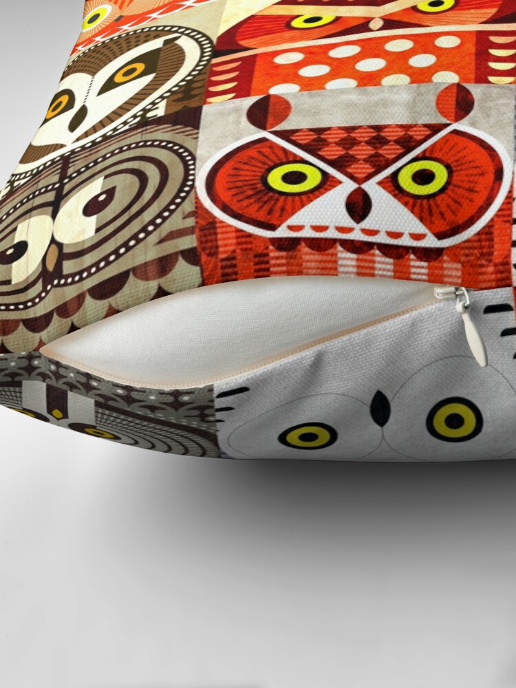 Alternate view of North American Owls Throw Pillow