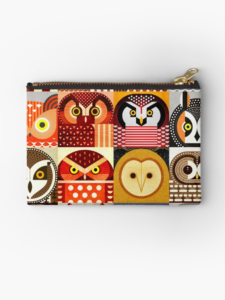 Thumbnail 1 of 4, Zipper Pouch, North American Owls designed and sold by scottpartridge.