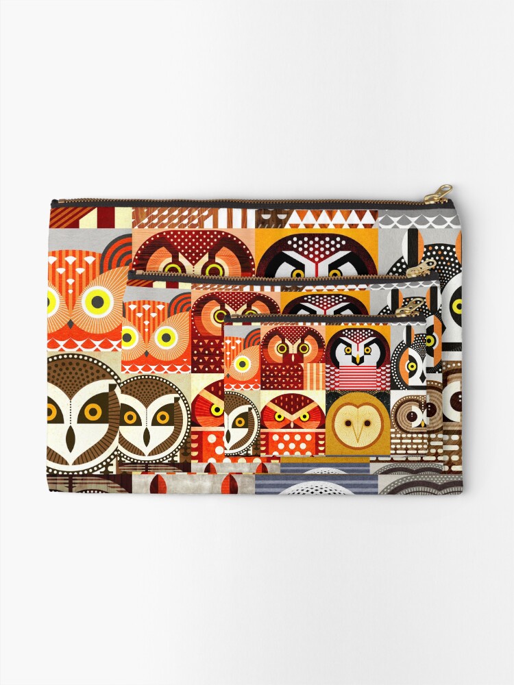 Thumbnail 2 of 4, Zipper Pouch, North American Owls designed and sold by scottpartridge.