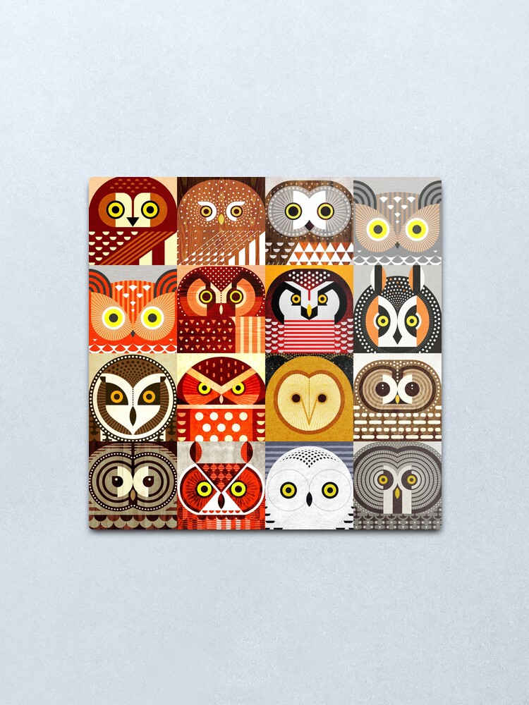 Alternate view of North American Owls Metal Print