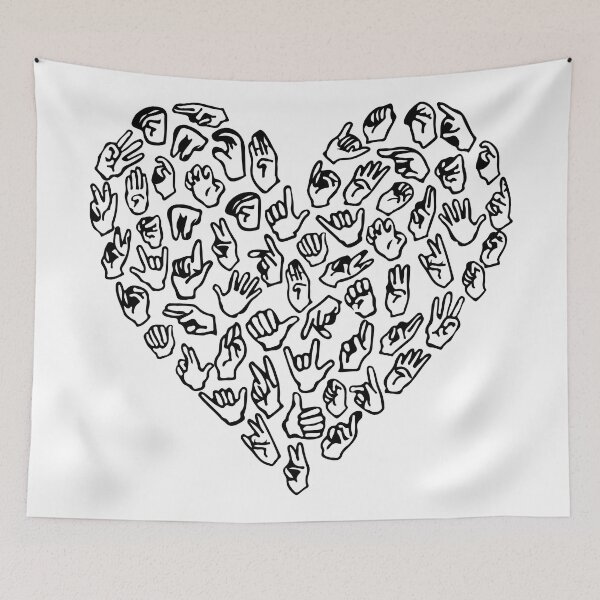 Item preview, ASL Heart Hands designed and sold by JillKri.
