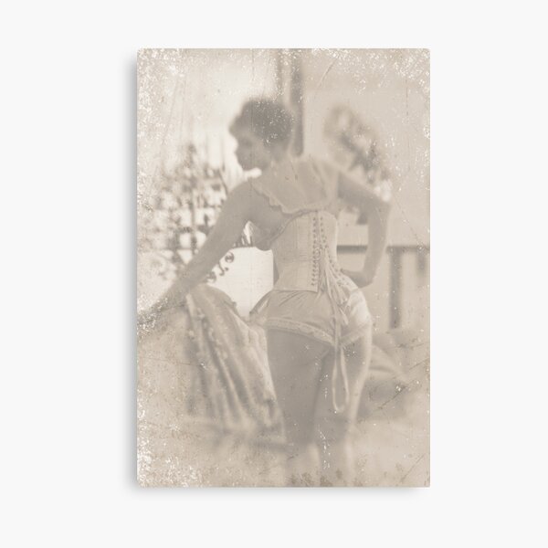 ~ woman in laced corset ~ Canvas Print