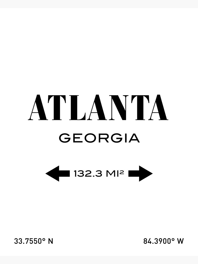 "Atlanta Poster by SITM Redbubble