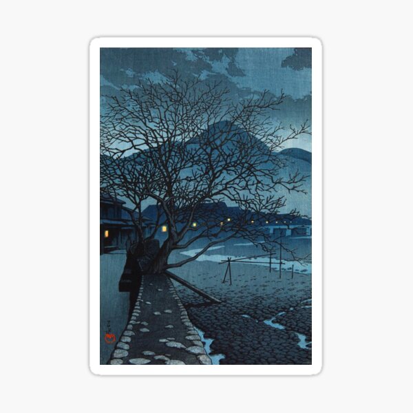 Item preview, Evening in Beppu in the cold Season by Kawase Hasui designed and sold by ArtExpression.