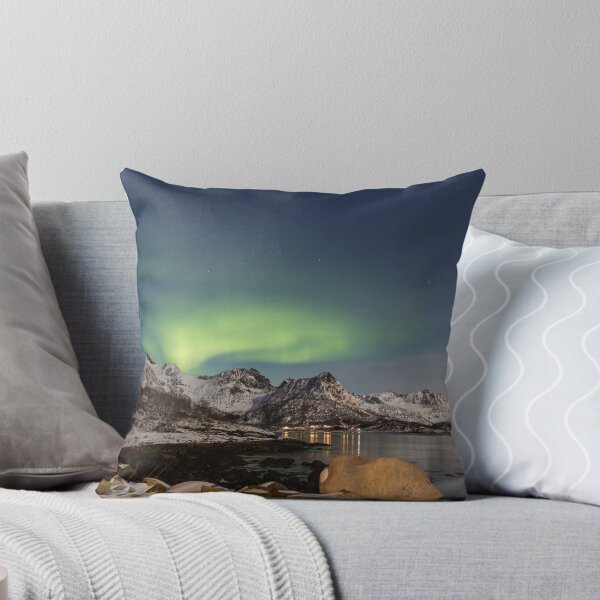 Lofoten Aurora Throw Pillow
