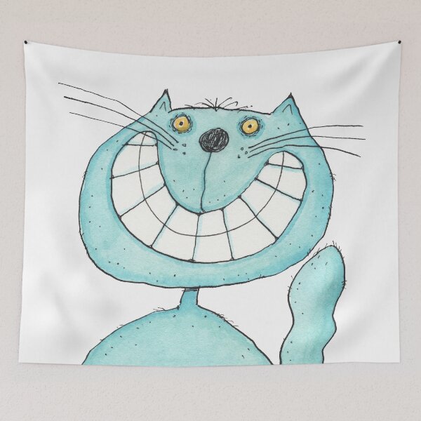 Item preview, Grinning Blue Cat designed and sold by piperdogdesign.