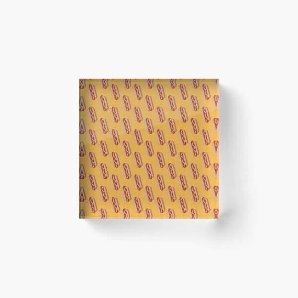 FAST FOOD / Hot Dog - pattern Acrylic Block