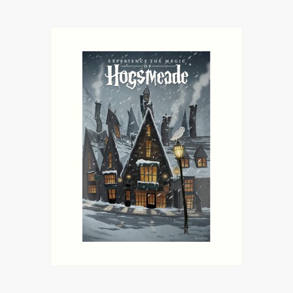 Harry Potter Poster, HOGSMEADE Harry Potter Travel Poster Vintage Print  Wall Art House W…