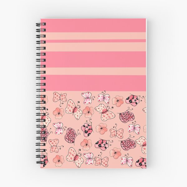 Item preview,  Pink and Light Pink Striped Butterflies and Flowers-Multiple Pattern Design  designed and sold by ozcushionstoo.