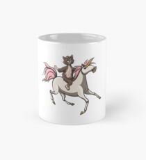 Coole Katze auf einem Einhorn, auf einem Einhorn ist alles möglich Tasse (Standard)