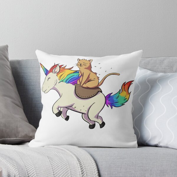 Item preview, Meditating and happy cat on a unicorn riding rainbow pony unicorn designed and sold by yetileti.