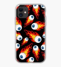 Flaming Eyeball Pattern iPhone Case