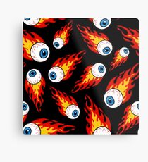 Flammendes Augapfel-Muster Metalldruck