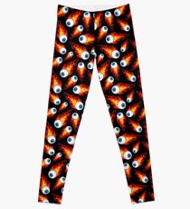 Flammendes Augapfel-Muster Leggings