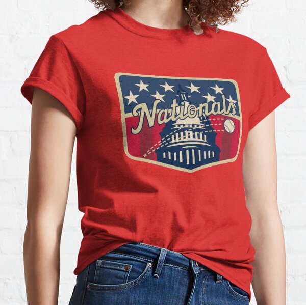 Washington Nationals MLB Baseball American Flag T-Shirt