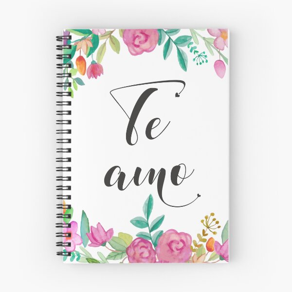 Item preview, Spanish Te amo I love you Floral Typography Espanol designed and sold by tanabe.