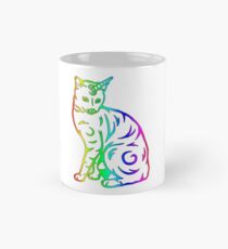 Freundlicher Einhornkatzenkätzchen Caticorn, der wartet, dass Träume in Erfüllung gehen Tasse (Standard)