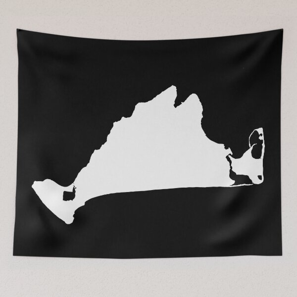 Item preview, Martha's Vineyard map in white designed and sold by George Katilus IV.