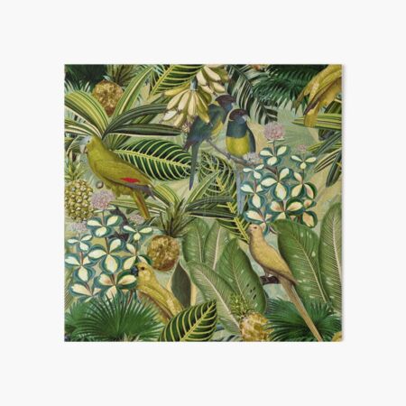 Item preview, Vintage Green Tropical Bird Jungle Botanical Night Garden Nightgarden designed and sold by UtArt.