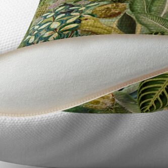 Alternate view of Vintage Green Tropical Bird Jungle Garden Floor Pillow