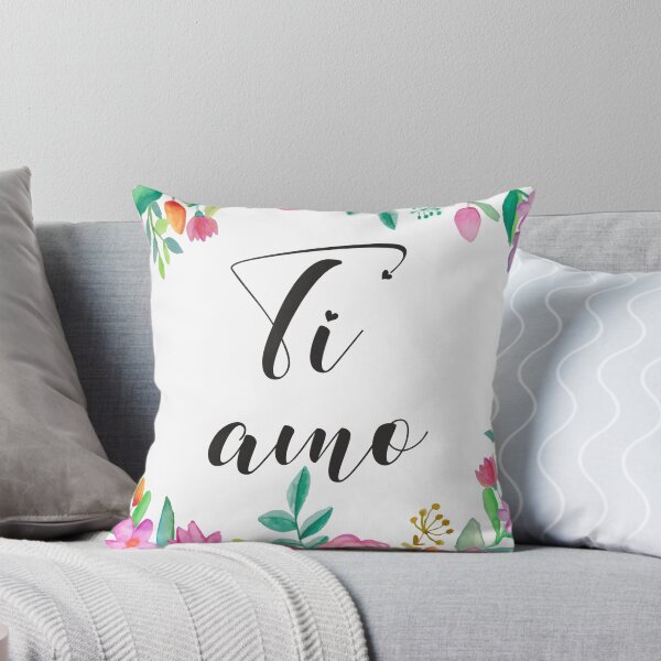 Item preview, Italian Ti amo I love you Floral Typography  designed and sold by tanabe.