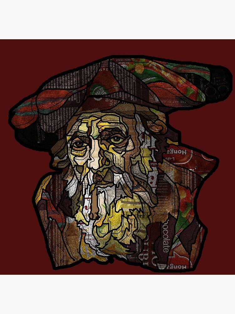 Digital collage after portrait of "an old Jewish man"by Rembrandt van Rijn by Packeredo