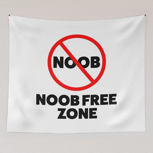 Item preview, Noob Free Zone designed and sold by Geeks-n-Gamers.