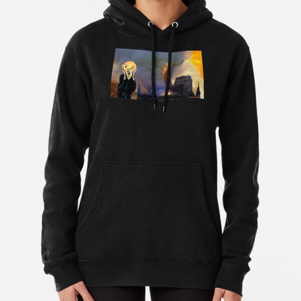 Screaming Fire Outside a Burning Cathedral Pullover Hoodie