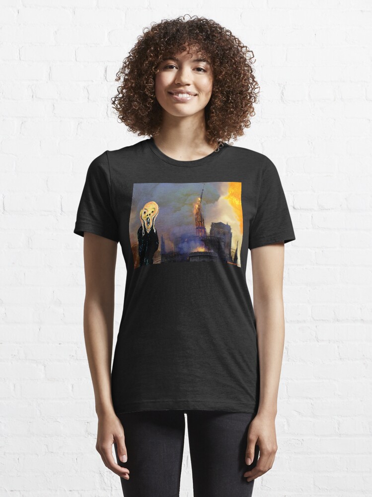 Alternate view of Screaming Fire Outside a Burning Cathedral Essential T-Shirt