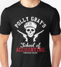 Peaky Blinders Polly Grays School Of Accounting Slim Fit T-Shirt