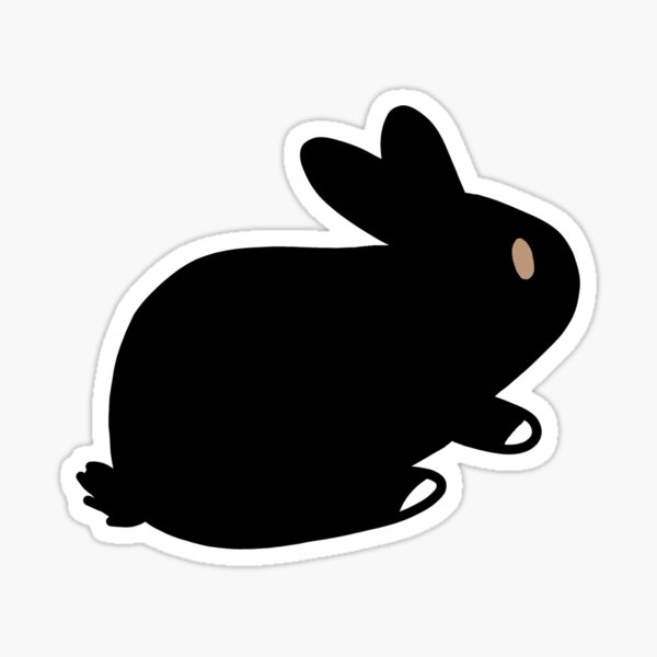 Item preview, Minimalist Black and White Mittens Bunny Rabbit designed and sold by Brushes n Bunnies.