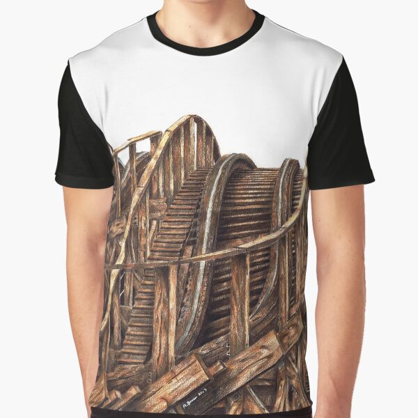 Wooden Coaster Graphic T-Shirt