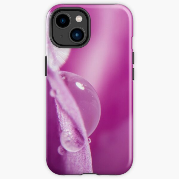 Droplets on Purple Petals iPhone Tough Case