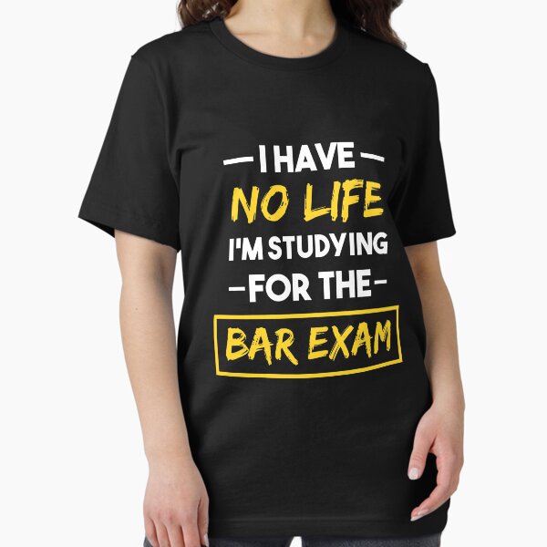 Vista previa del artículo con la obra «Examen de la barra No tengo vida Regalo de graduación de la facultad de derecho», diseñado y vendido por jaygo.