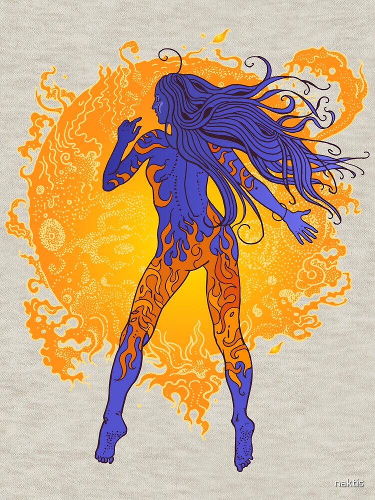 Fiery sun, cosmic girl. by naktis