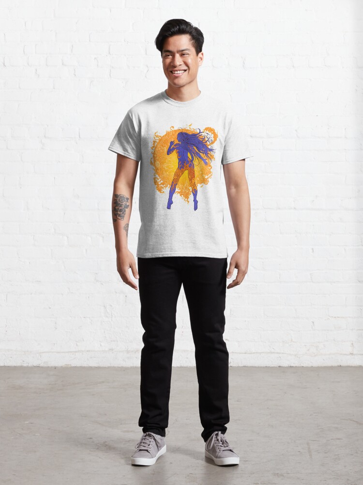 Alternate view of Fiery sun, cosmic girl. Classic T-Shirt