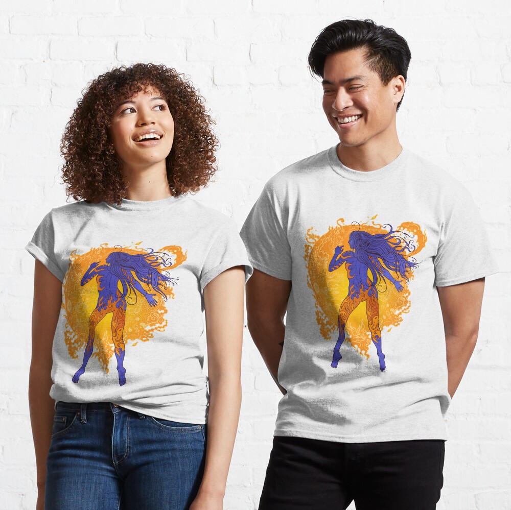 Fiery sun, cosmic girl. Classic T-Shirt
