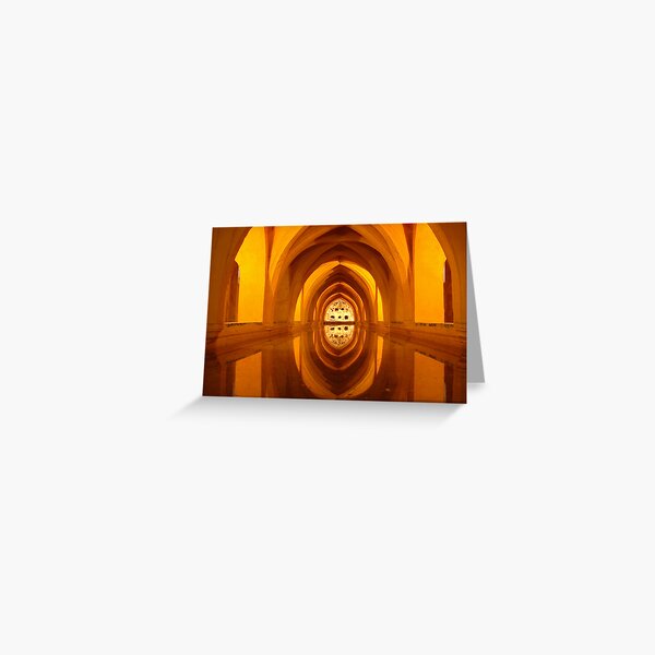 Pool of reflections, Seville, Spain, 2003 Greeting Card