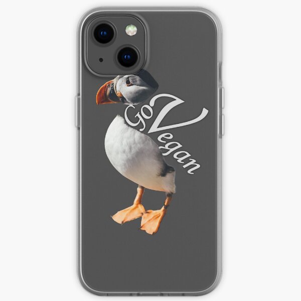 Go vegan bird iPhone Soft Case