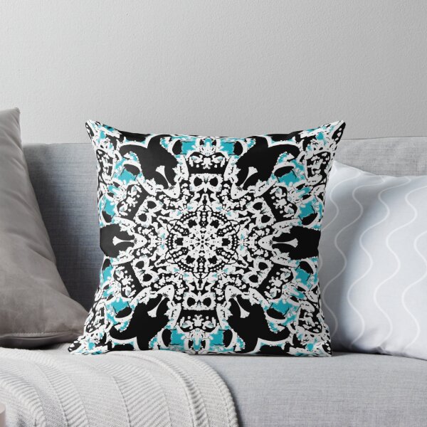 Item preview, Black And White Hexagon Symbol With Blue Accents designed and sold by SpieklyArt.