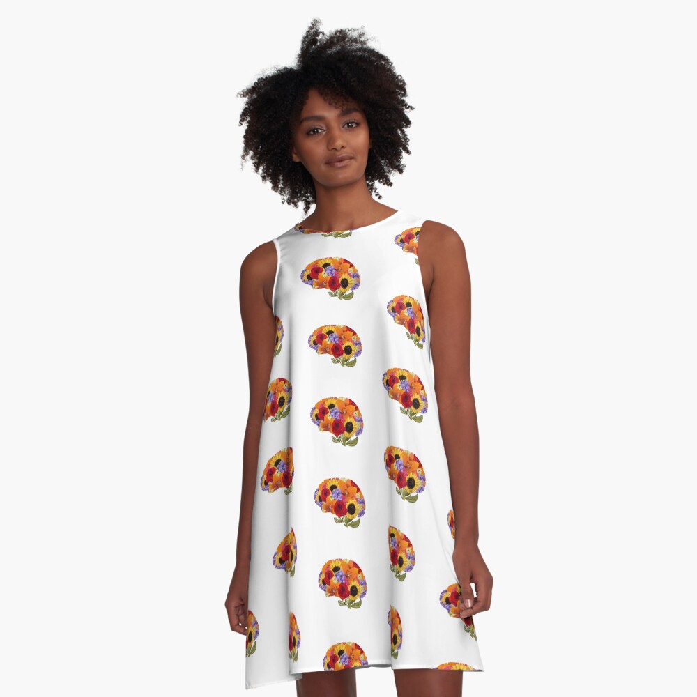 Think Spring Brain A-Line Dress