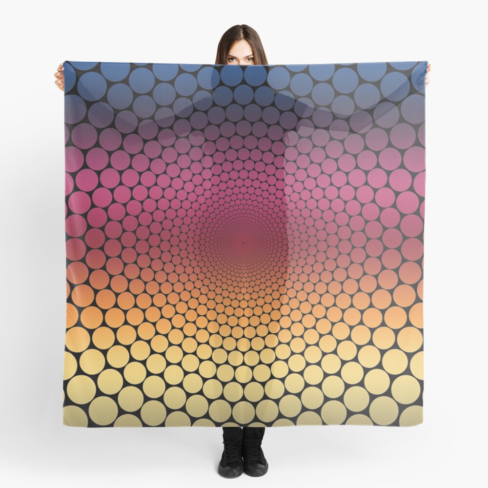 Optical Illusion Linear Gradient (Black) Scarf