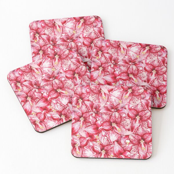 Item preview, Seamless pattern with watercolor image of red flowers of amaryllis designed and sold by Shoshina.