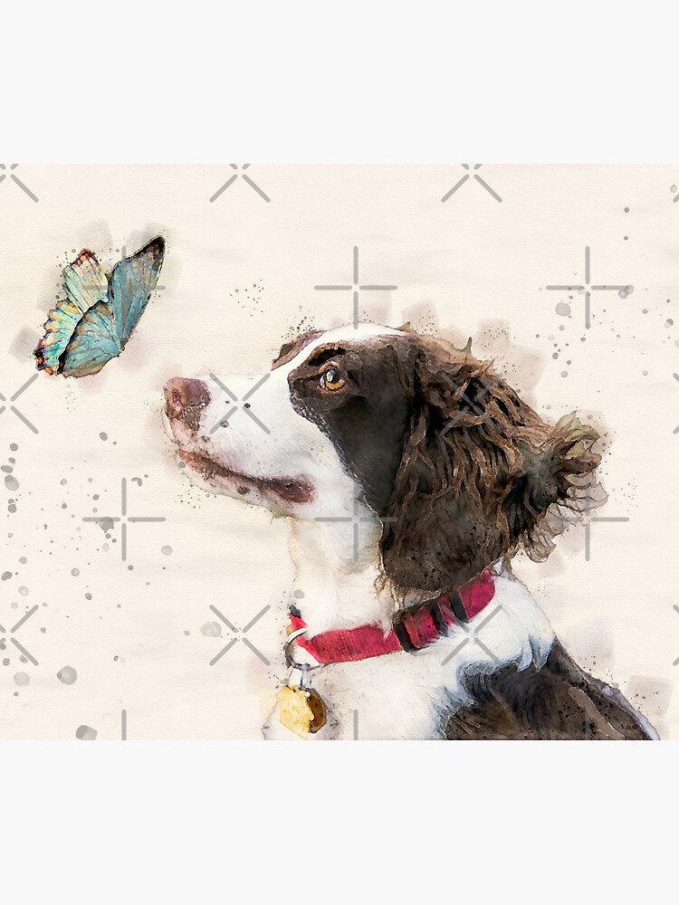 English Springer Spaniel watercolor by Gypsykiss