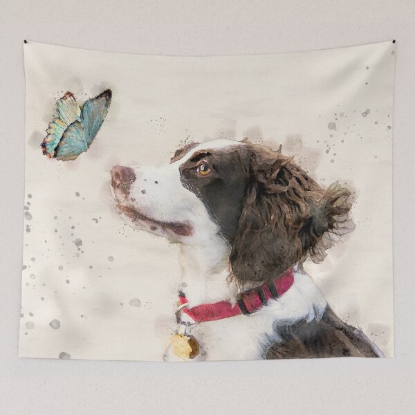 Item preview, English Springer Spaniel watercolor  designed and sold by Gypsykiss.