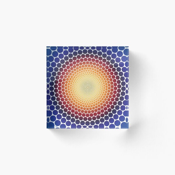 Aperçu de l'œuvre Gradient radial d'illusion optique (clair / blanc) créée et vendue par John Raymond Barker.