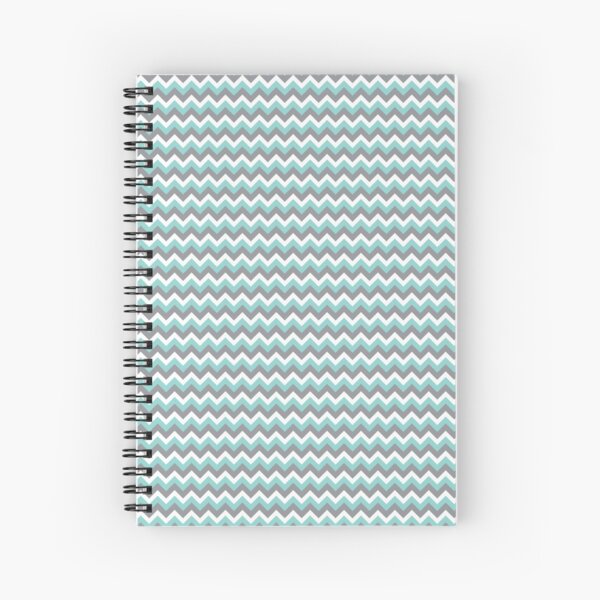 Gray and Teal Chevron Spiral Notebook