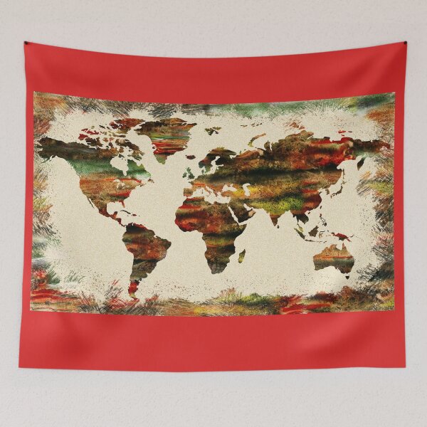Item preview, Terra Incognita World Map Watercolor  designed and sold by Irina Sztukowski.