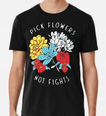 Camiseta premium para hombre Camisa de flores